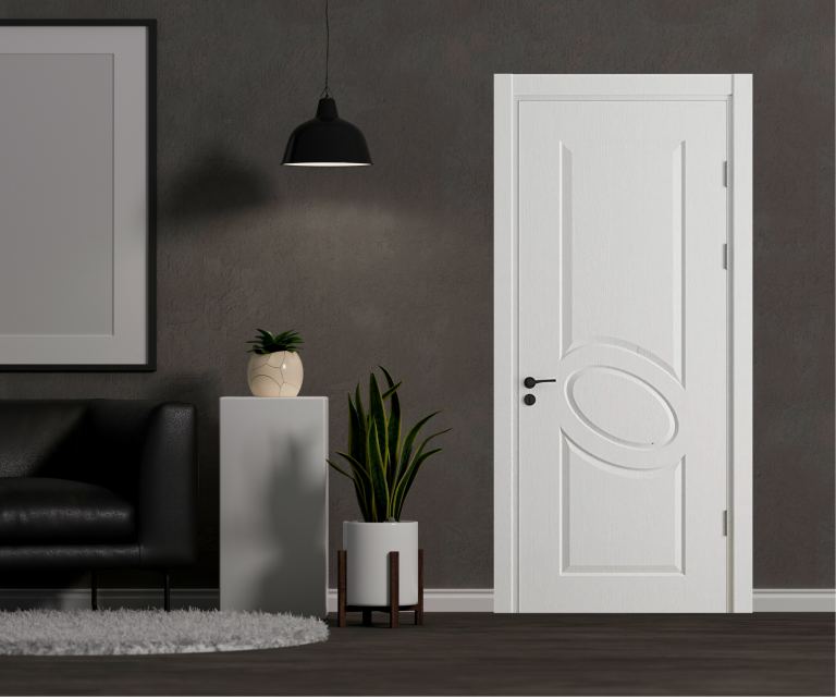 Primed Molded Panel Interior Door